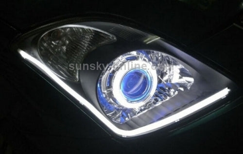 2 PCS 12V Car Daytime Running Lights Soft Article Lamp, White + Yellow Light, Length: 85cm, 85cm