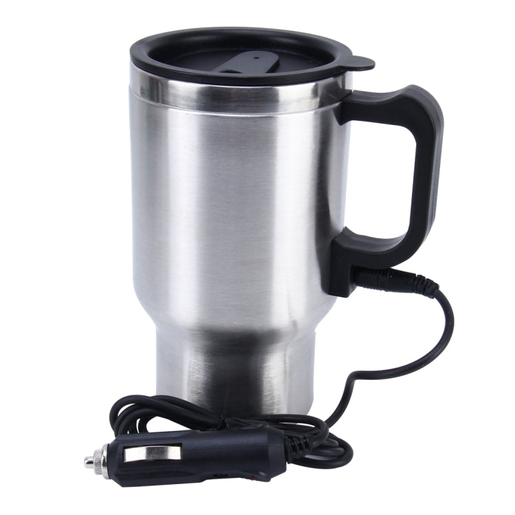 Stainless Steel Electric Smart Mug 12V Car Electric Kettle Heated Mug Car Coffee Cup With Charger Cigarette Lighter Heating Cup Kettle Vacuum Insulated Water Heater Mug, Smart Mug