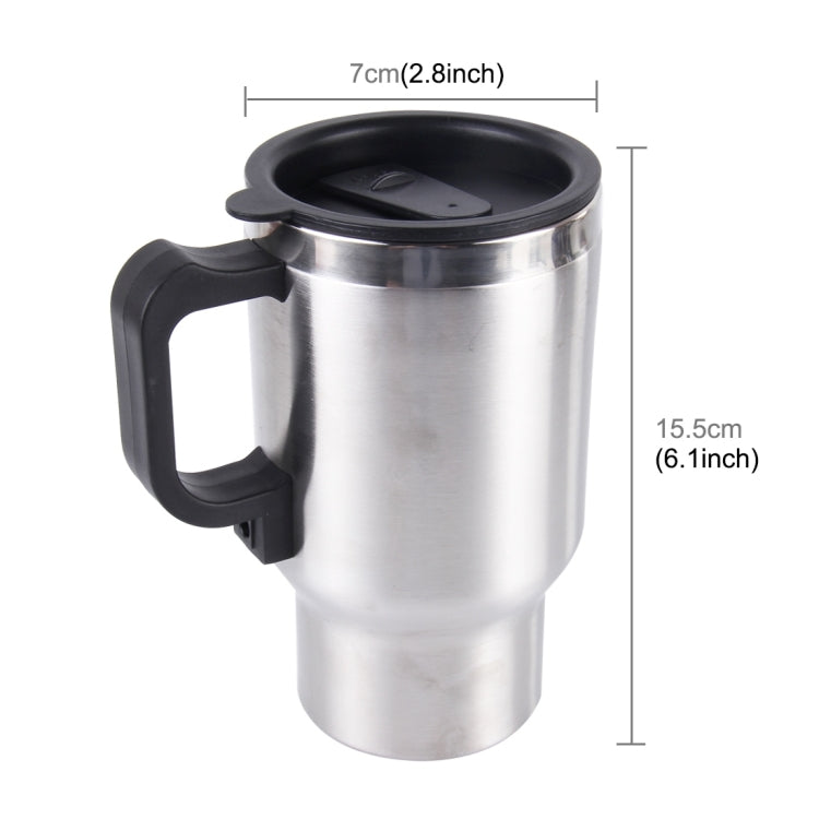 Stainless Steel Electric Smart Mug 12V Car Electric Kettle Heated Mug Car Coffee Cup With Charger Cigarette Lighter Heating Cup Kettle Vacuum Insulated Water Heater Mug, Smart Mug