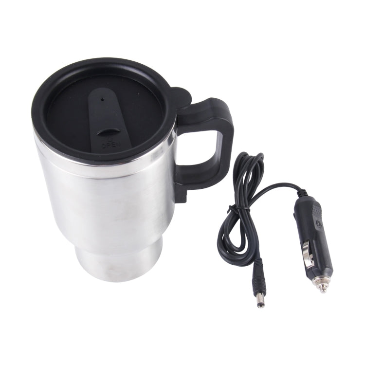 Stainless Steel Electric Smart Mug 12V Car Electric Kettle Heated Mug Car Coffee Cup With Charger Cigarette Lighter Heating Cup Kettle Vacuum Insulated Water Heater Mug, Smart Mug