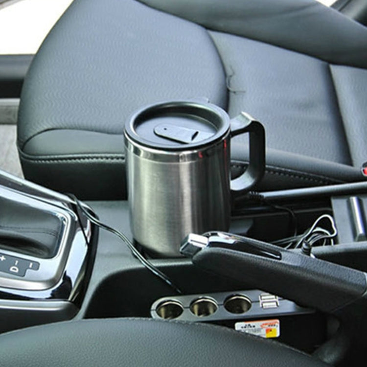 Stainless Steel Electric Smart Mug 12V Car Electric Kettle Heated Mug Car Coffee Cup With Charger Cigarette Lighter Heating Cup Kettle Vacuum Insulated Water Heater Mug, Smart Mug