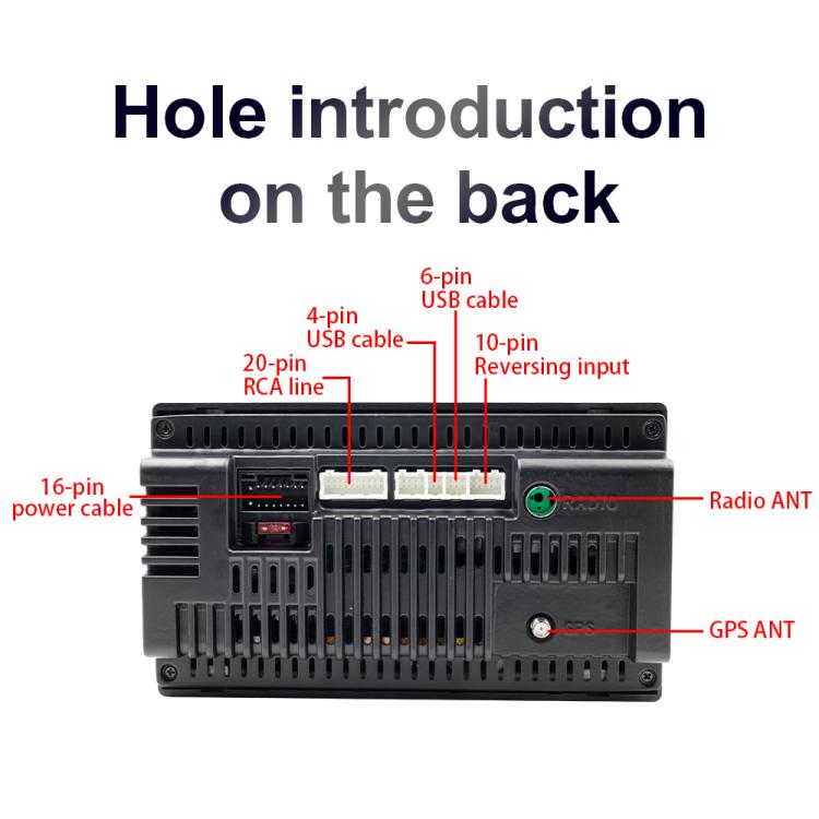 HD 10.1 inch Universal Car Android 8.1 Radio Receiver MP5 Player, Support FM & Bluetooth & TF Card & GPS