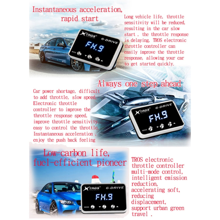 وحدة تحكم دواسة الوقود الإلكترونية TROS TS-6Drive المعززة القوية لبورشه كاريرا (991) 2011-2019، لبورشه كاريرا (991) 2011-2019