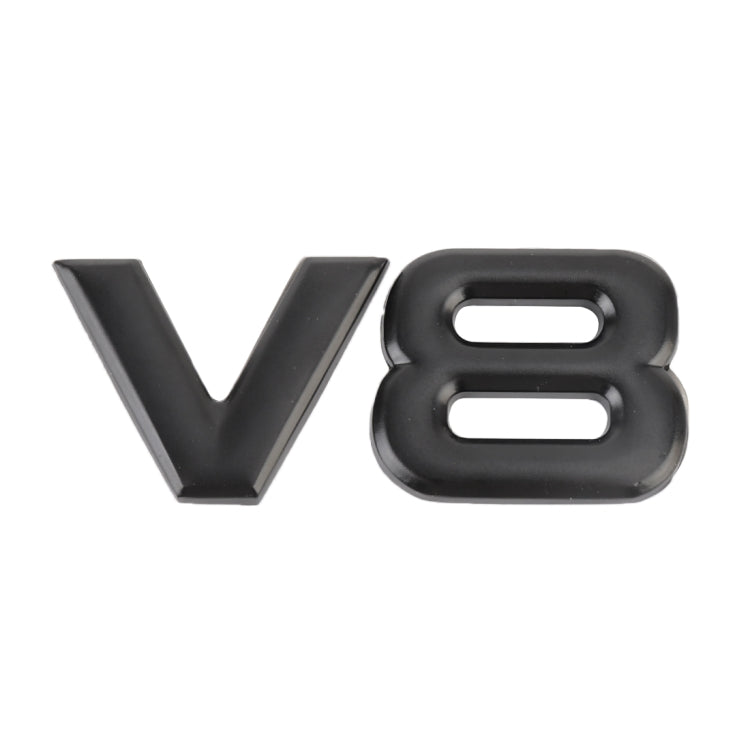 ملصق ديكوري لهيكل السيارة المعدني على شكل V8 منفصل، شكل V8 منفصل