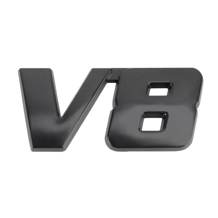 V8 Connect Shape Car Metal Body Decorative Sticker, Size : S, V8 Connect Shape, Size : S (Black), V8 Connect Shape, Size : S (Silver)