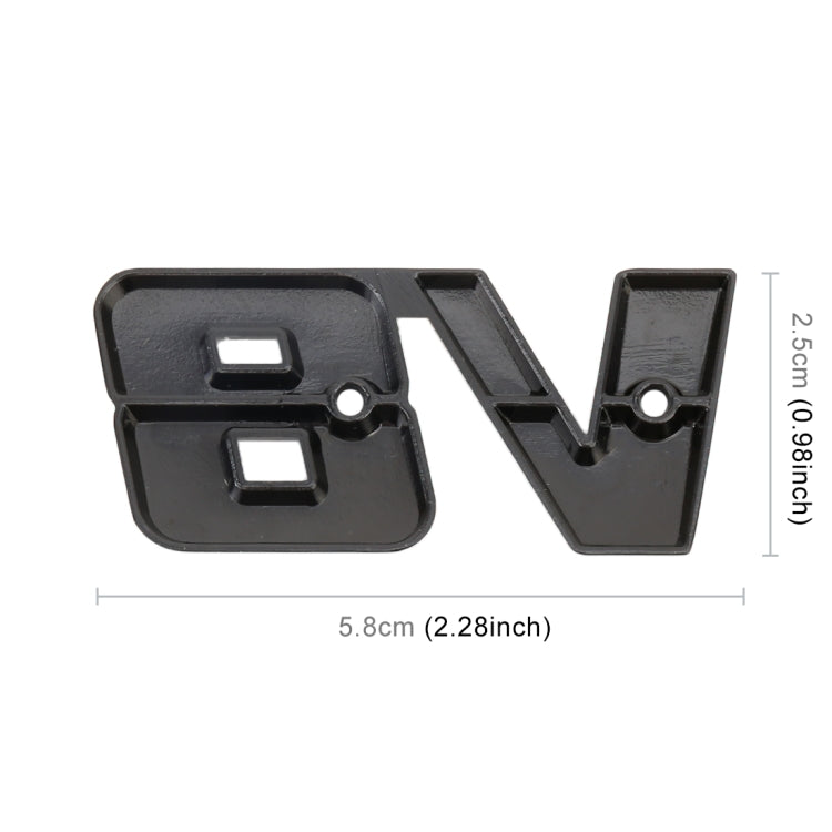 V8 Connect Shape Car Metal Body Decorative Sticker, Size : S, V8 Connect Shape, Size : S (Black), V8 Connect Shape, Size : S (Silver)
