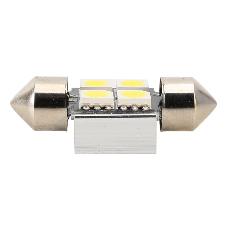 10 PCS 31mm DC12V / 2W / 7000K / 80LM 4LEDs SMD-5050 Car Reading Lamp, 31mm, 4LEDs SMD-5050