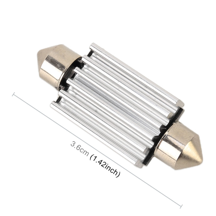 10 PCS 36mm DC12V / 2W / 7000K / 80LM 6LEDs SMD-5050 Car Reading Lamp, 36mm, 6LEDs SMD-5050
