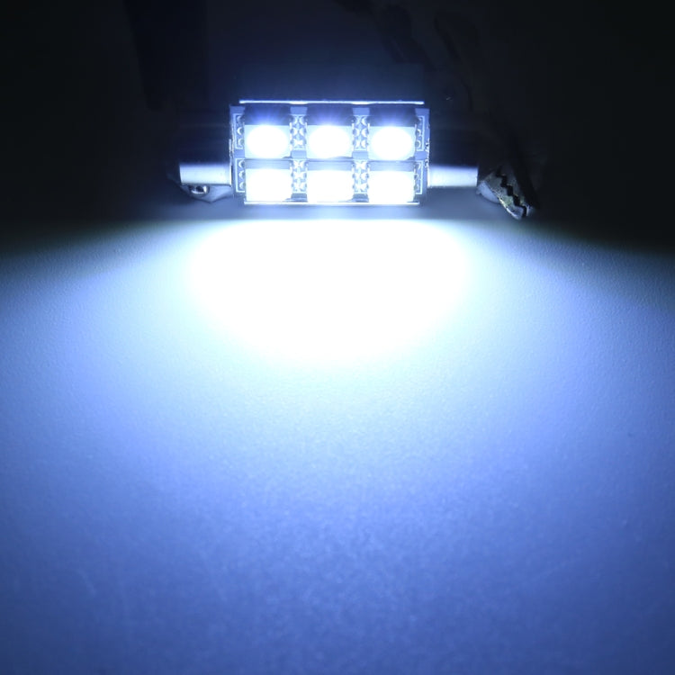 10 PCS 36mm DC12V / 2W / 7000K / 80LM 6LEDs SMD-5050 Car Reading Lamp, 36mm, 6LEDs SMD-5050