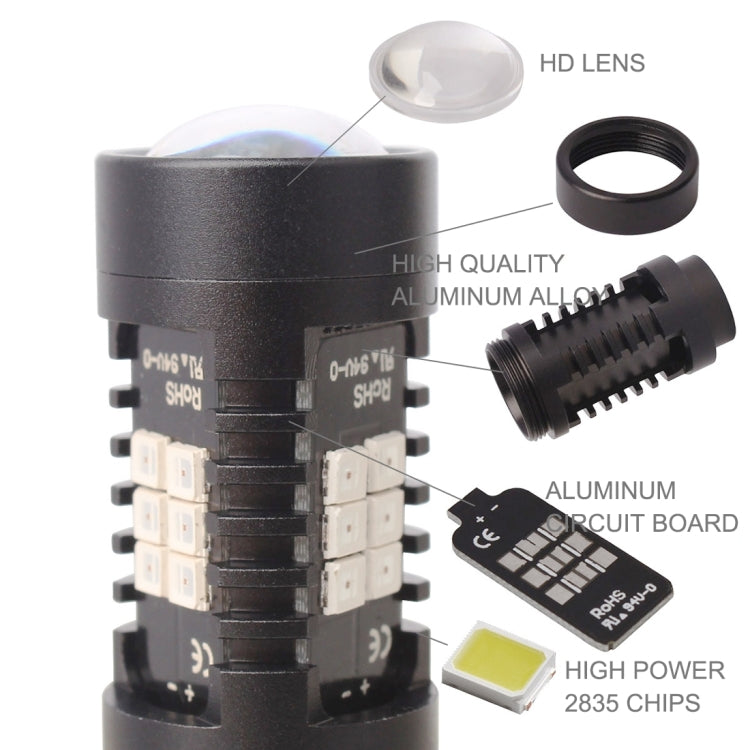 2 PCS 10.5W 1157-2835-21smd Red LED Car Brake Light Tail Light Bulb, DC 12-24V, 1157