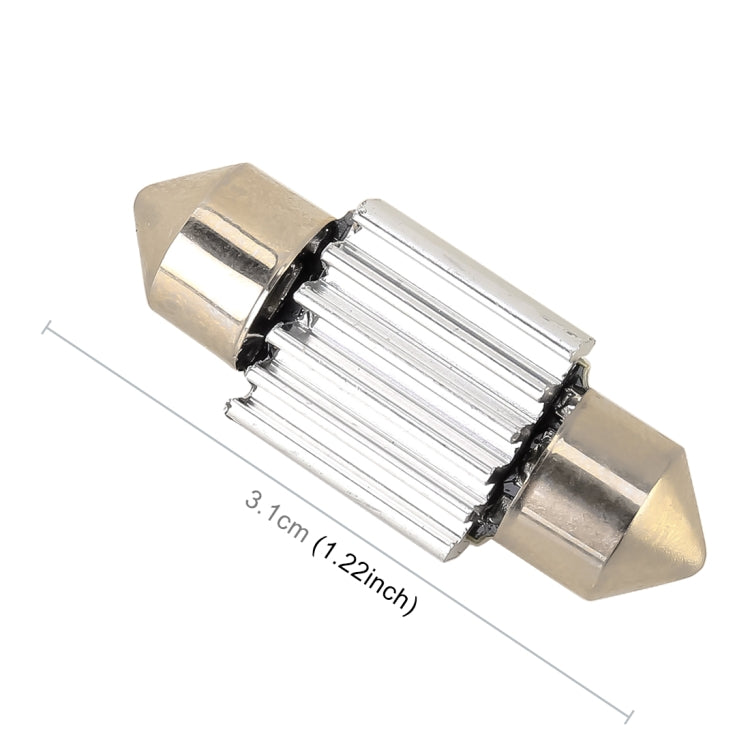 10 PCS 31mm DC12V / 1.7W / 7000K / 70LM 2LEDs SMD-5050 Car Reading Lamp, 31mm, 2LEDs SMD-5050