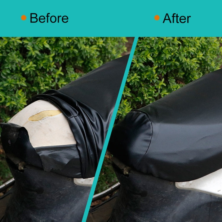 Waterproof Motorcycle Black Leather Seat Cover Prevent Bask In Seat Scooter Cushion Protect, Size: L, Length: 55-60cm; Width: 25-35cm, Length: 55-60cm; Width: 25-35cm