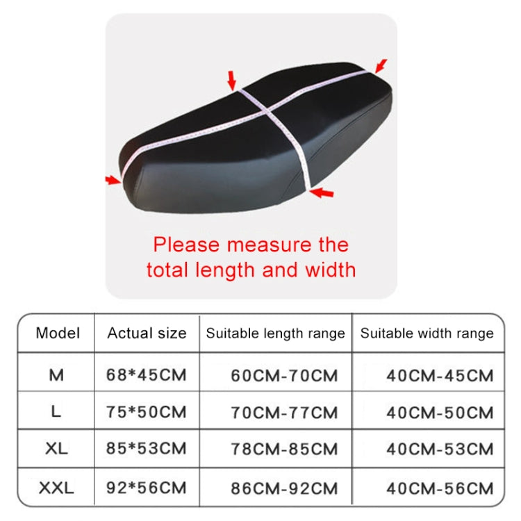 Waterproof Motorcycle Sun Protection Heat Insulation Seat Cover Prevent Bask In Seat Scooter Cushion Protect, Size: XXL, Length: 86- 92cm; Width: 40-56cm
