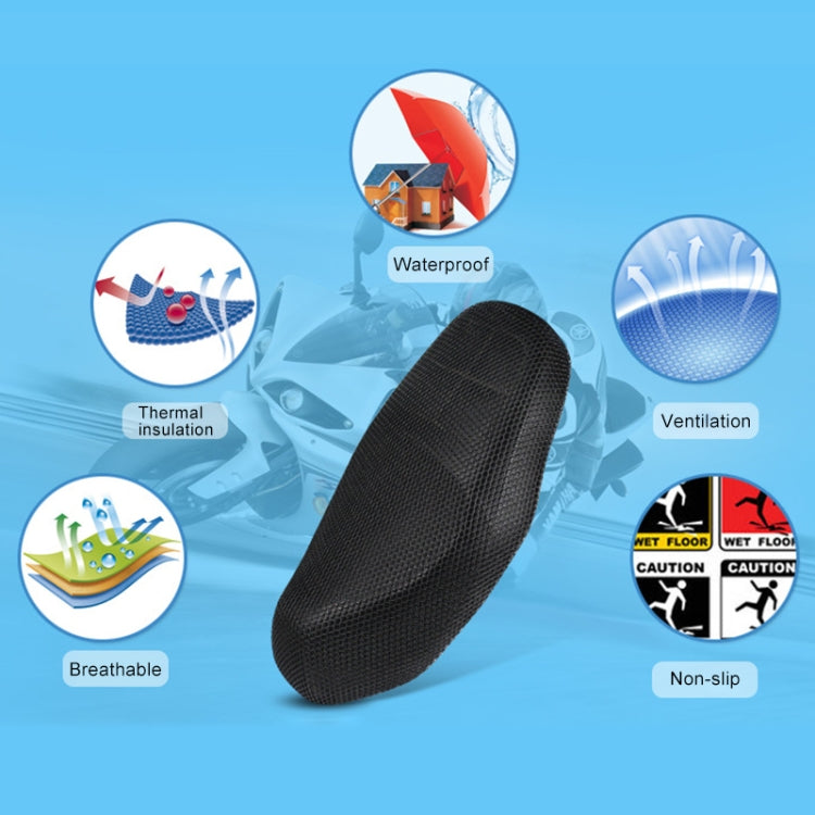 Motorcycle Breathable Sunscreen Double Layer 3D Honeycomb Small Hole Polyester Cushion Mesh, Size: L, Length: 86cm; Width: 51cm, Size: L