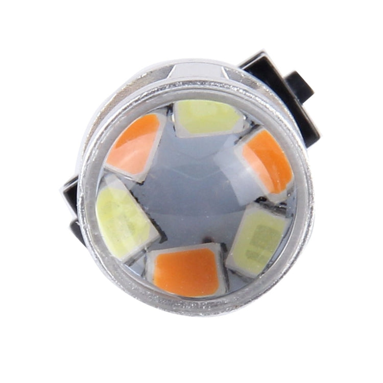 قطعتان من مصباح إشارة الانعطاف T20/7443-42LED، 20 واط، 21*2835 واط + 21*2835Y، أبيض وأصفر، مع عدسة، تيار مستمر 12-24 فولت، T20