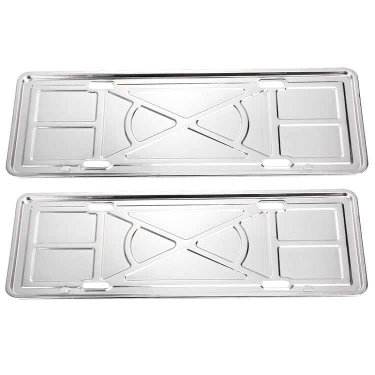 2 PCS Car License Plate Aluminium Alloy Bracket Frame Holder Stand Mount(Silver), Aluminium Alloy Bracket