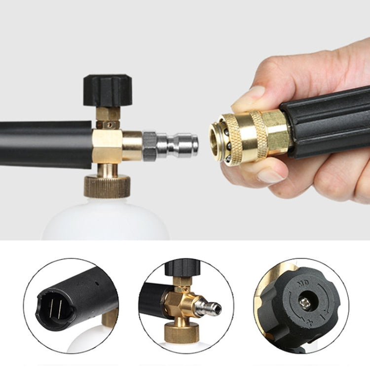 High Pressure Car Wash Foam Gun Soap Foamer Generator Water Sprayer Gun, Outer Wire: 22 x 1.5, Inner Hole: 15, Outer Wire: 22 x 1.5, Inner Hole: 15