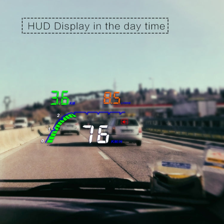 نظام أمان شاشة عرض أمامية مثبتة على السيارة T100 OBD2 مقاس 4 بوصات، يدعم سرعة السيارة / عرض سرعة دوران المحرك / استهلاك الوقود الفوري / اكتشاف رمز الخطأ والقضاء عليه، T100