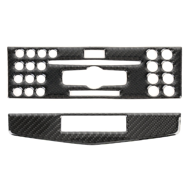 2 PCS Car CD Adjustment Frame Carbon Fiber Decorative Sticker for Mercedes-Benz W204 2007-2010, CD Adjustment Frame (B)