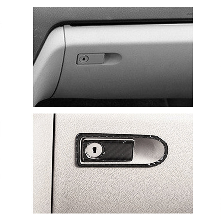 2 PCS Car Passenger Seat Storage Box Handle Carbon Fiber Decorative Sticker for Mercedes-Benz W204 2007-2013, Passenger Seat Storage Box Handle