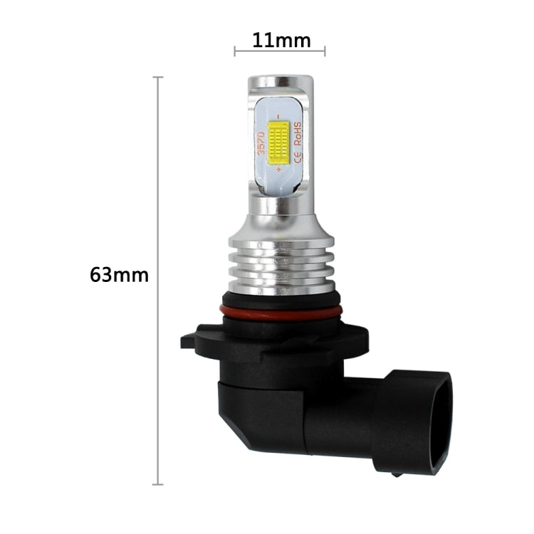 2 PCS 9005 HB3 72W 1000LM 6000-6500K Super Bright White Light Car Fog LED Bulbs, DC 12-24V, 9005 HB3, 9005/HB3