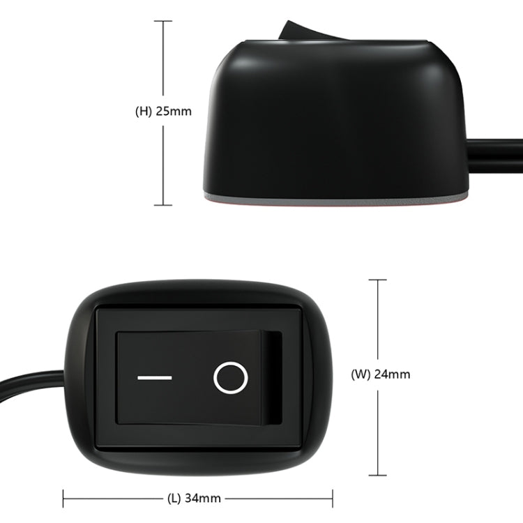 1m Jtron Car DIY Switch Drop Button Switch off / on DC 12 V for Fog Lights, DRL, LED Strips, 1m