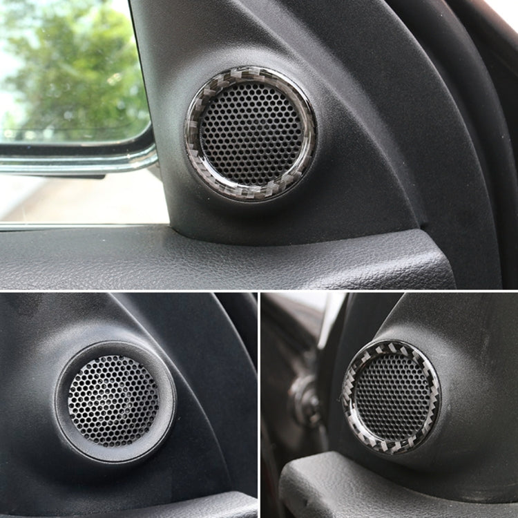 2 PCS Car Rear Horn Carbon Fiber Decorative Sticker for Jeep Grand Cherokee 2014-2017, Rear Horn