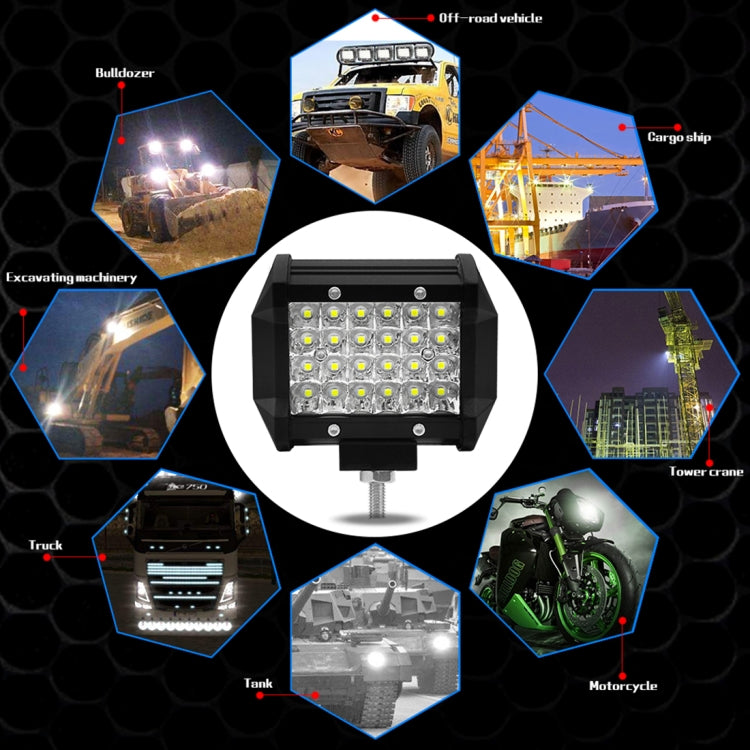شريط إضاءة LED 4 بوصات 18 وات 1800 لومن 4 صفوف يعمل على تجديد مصباح مركبة الطرق الوعرة شريط إضاءة السقف، 4 بوصات 72 وات