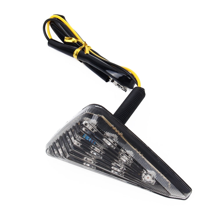 2 PCS Triangle Shape DC 12V Motorcycle 9-LED Yellow Light Turn Signal Indicator Blinker Light, Triangle Shape