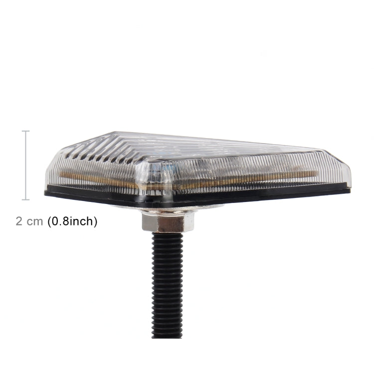 2 PCS Triangle Shape DC 12V Motorcycle 9-LED Yellow Light Turn Signal Indicator Blinker Light, Triangle Shape