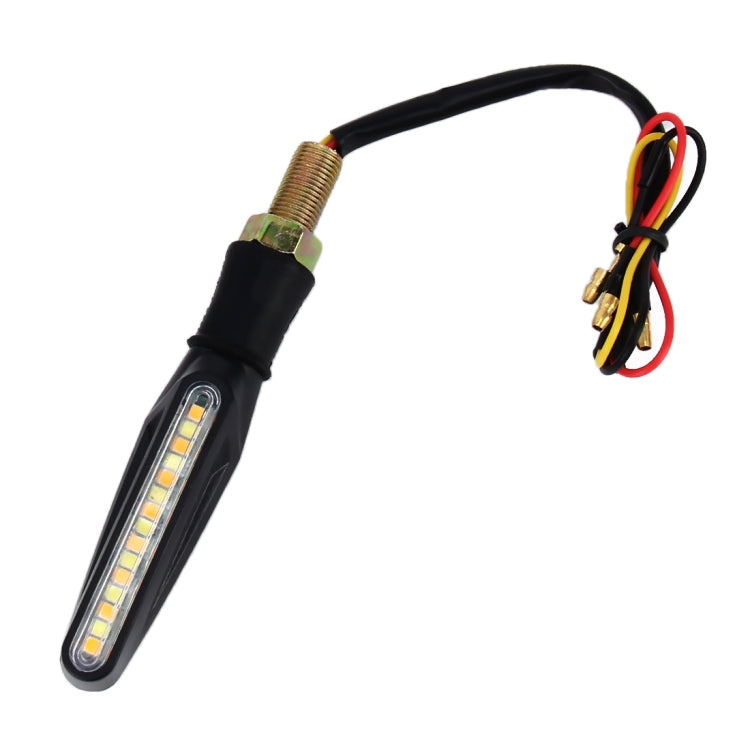 4 قطع من مصابيح إشارة الانعطاف LED للدراجات النارية بجهد 12 فولت، 15 مصباح LED أصفر + أبيض، مؤشر وامض، 15 مصباح LED