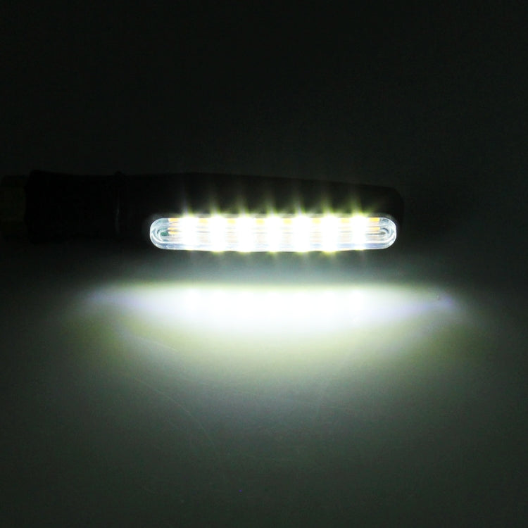 4 قطع من مصابيح إشارة الانعطاف LED للدراجات النارية بجهد 12 فولت، 15 مصباح LED أصفر + أبيض، مؤشر وامض، 15 مصباح LED