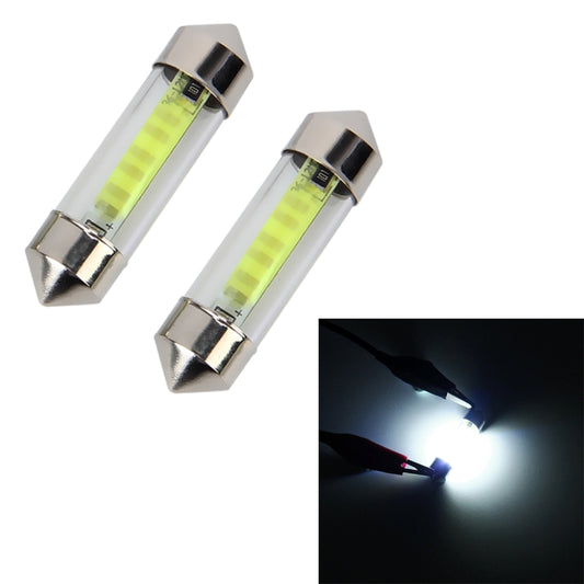 10 PCS 36mm 1W 6000K White Light Car Dome Lamp License LED Reading Light, DC 12V, 36mm