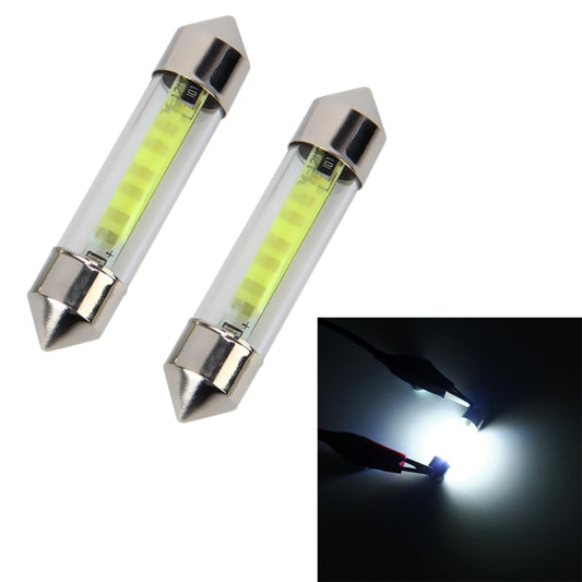 10 PCS 41mm 1W 6000K White Light Car Dome Lamp License LED Reading Light, DC 12V, 41mm