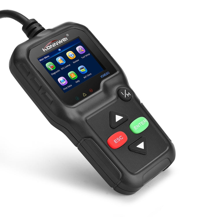 KONNWEI KW680 Mini OBDII Car Auto Diagnostic Scan Tools Auto Scan Adapter Scan Tool (Can Detect Battery and Voltage, Only Detect 12V Gasoline Car), KW680