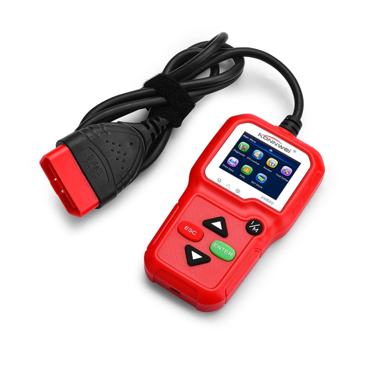 KONNWEI KW680 Mini OBDII Car Auto Diagnostic Scan Tools Auto Scan Adapter Scan Tool (Can Detect Battery and Voltage, Only Detect 12V Gasoline Car), KW680