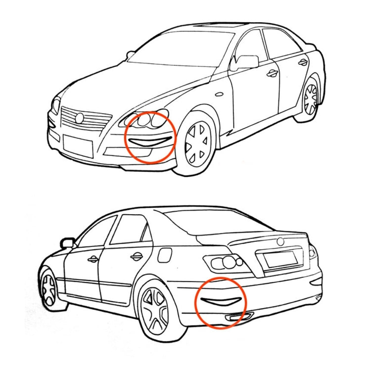 TCM-237 2 PCS Universal Car Body Plastic Anti-collision Sticker Bar Bumper Protector, TCM-237 Anti-collision Sticker