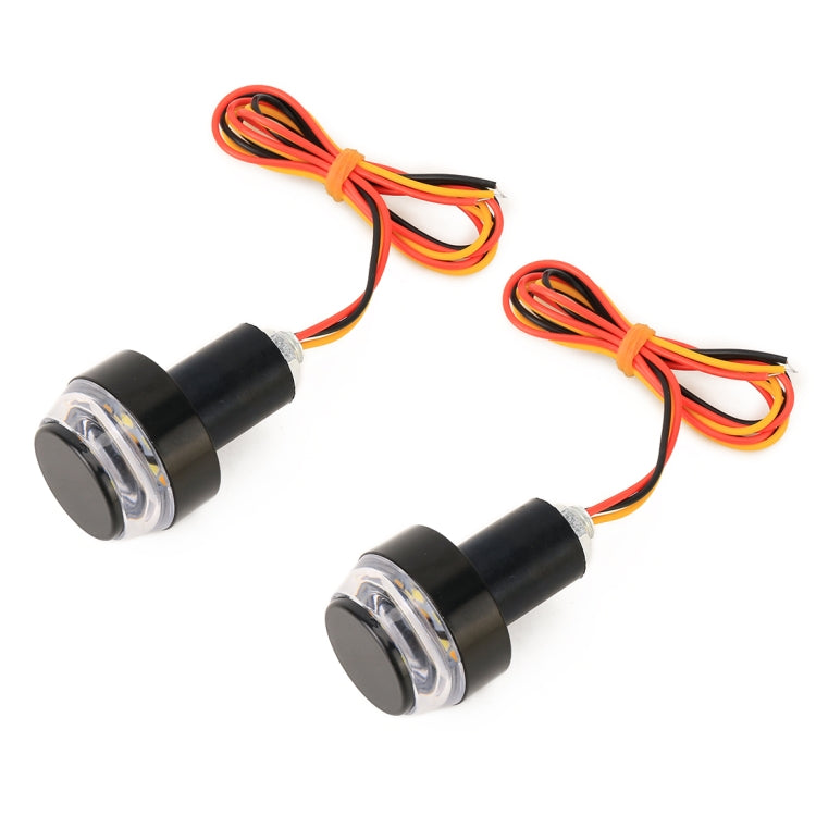 Pair Motorcycle Turn Signal Light Grip Bar Plug Strobe Side Marker End LED Handlebar Lamp, Turn Double Light, Blue Light, Pink Light, Green Light, Red Light