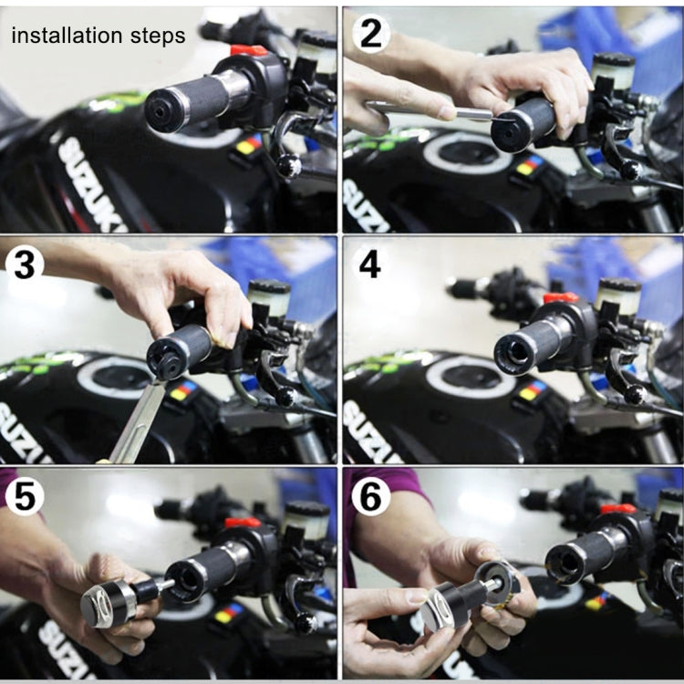 Pair Motorcycle Turn Signal Light Grip Bar Plug Strobe Side Marker End LED Handlebar Lamp, Turn Double Light, Blue Light, Pink Light, Green Light, Red Light