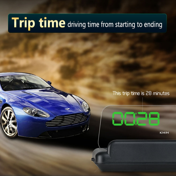 T900 Car GPS HUD Virtual HD Reflection Board Head-up Display, Speed & Driving Distance / Time Display, Over Speed & Voltage & Low Voltage Alarm, Fatigue Driving, T900 Green + White, T900 Blue + White, T900 White