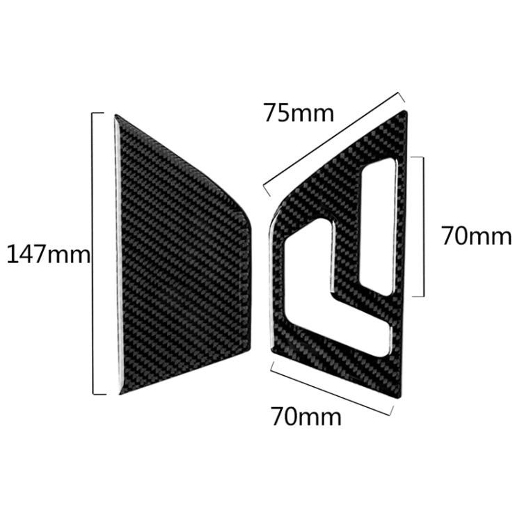 2 PCS Car Carbon Fiber Right Drive Seat Adjustment Panel Decorative Sticker for Mercedes-Benz W204 2007-2013, Right Drive Seat Adjustment
