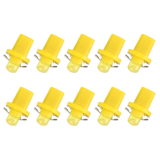 10 PCS 0.4W B8.5 Wedge Instrument Panel COB LED Light Dashboard Gauge Cluster Indicator Lamp Bulb, 0.4W B8.5