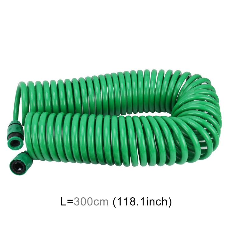 خرطوم زنبركي لري الحدائق، أنبوب حلزوني تلسكوبي مع محول وموصل مياه، الطول: 30 مترًا، أنبوب تلسكوبي 30 مترًا