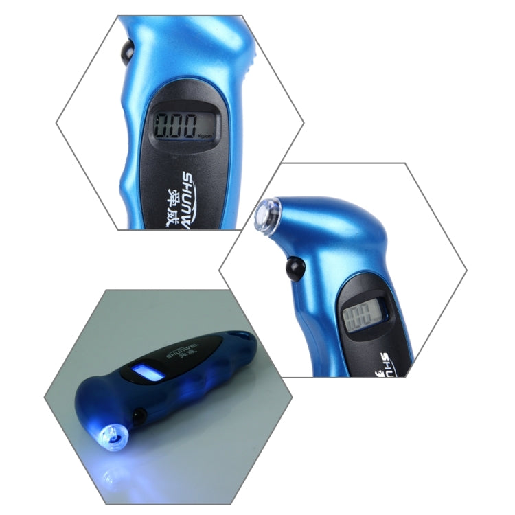 SHUNWEI SD-2802 Digital Tire Pressure Gauge 150 PSI 4 Settings for Car Truck Bicycle with Backlit LCD and Non-Slip Grip, SHUNWEI SD-2802