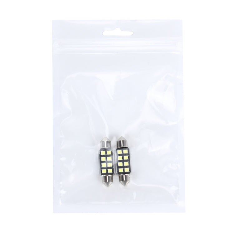 2 PCS 3W 200 LM 6000K 36MM 8 SMD-2835 LEDs Bicuspid Port Decoding Car Dome Lamp LED Reading Light, DC 12V, 36MM