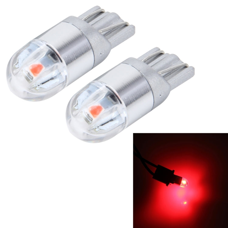 قطعتان من مصابيح T10 2 وات 2 SMD-3030 LED لإضاءة السيارة، تيار مستمر 12 فولت، 2 SMD-3030، 2 SMD-3030 LED