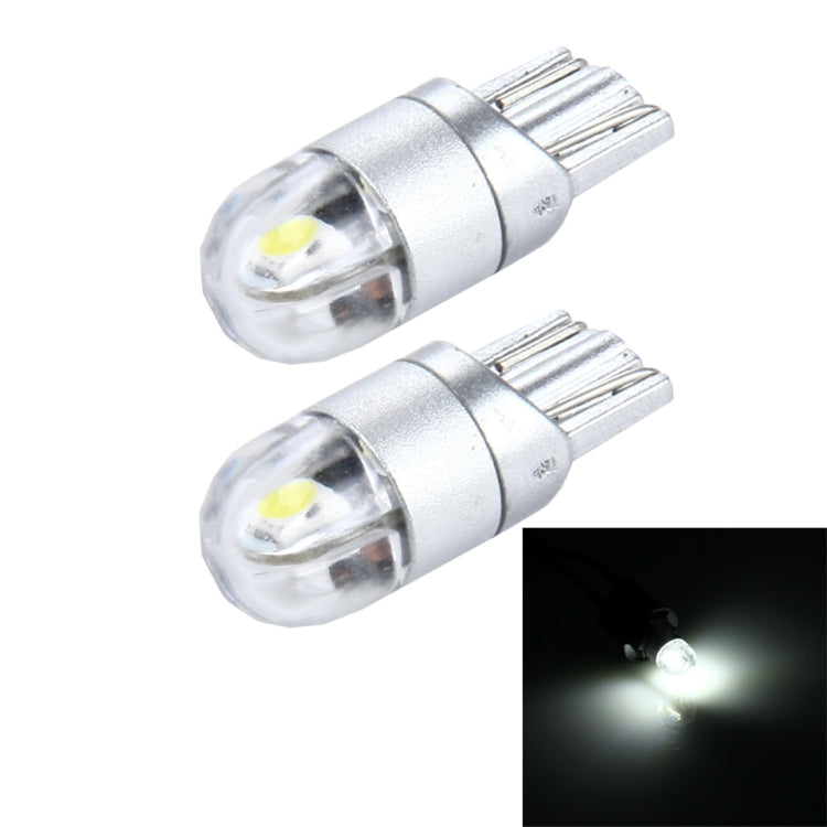 قطعتان من مصابيح T10 2 وات 2 SMD-3030 LED لإضاءة السيارة، تيار مستمر 12 فولت، 2 SMD-3030، 2 SMD-3030 LED
