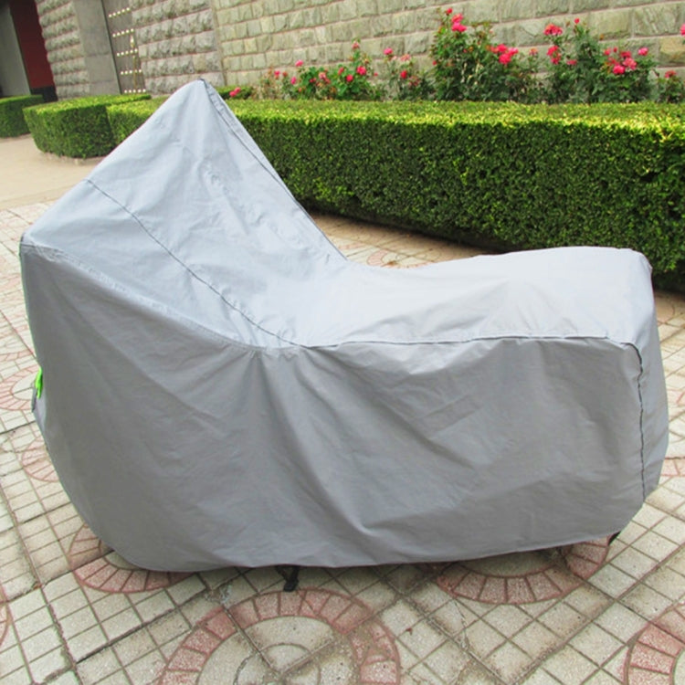 Outdoor Universal Anti-Dust Sunproof Waterproof Motorcycle Aluminum Film Flocking Cover with Warning Strips, Fits Bike up to 2.3m(90 Inches) In Length, XXL Size: 232x100x125cm, XXL: 232x100x125cm