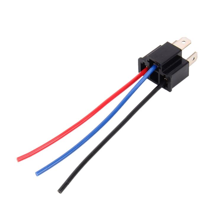1 Pair H4 Bulb Holder Base Male Socket with Wire, H4