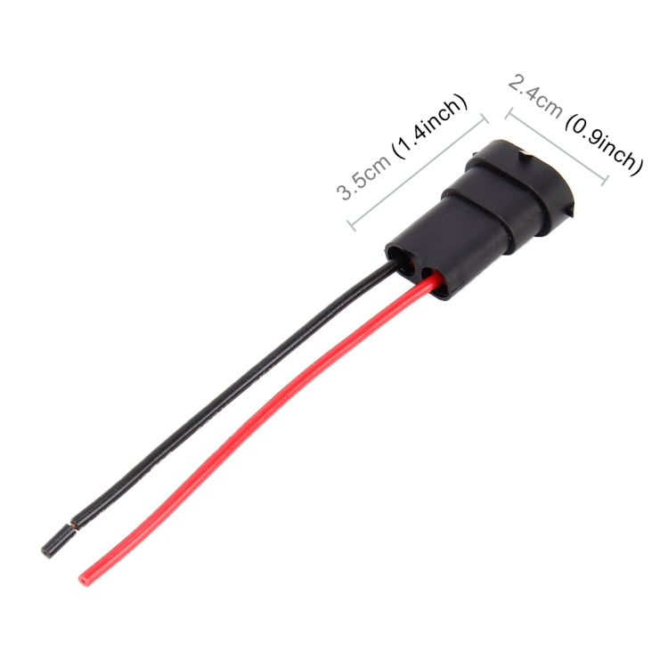 1 Pair H8 / H11 Bulb Holder Base Male Socket with Wire, H8 / H11